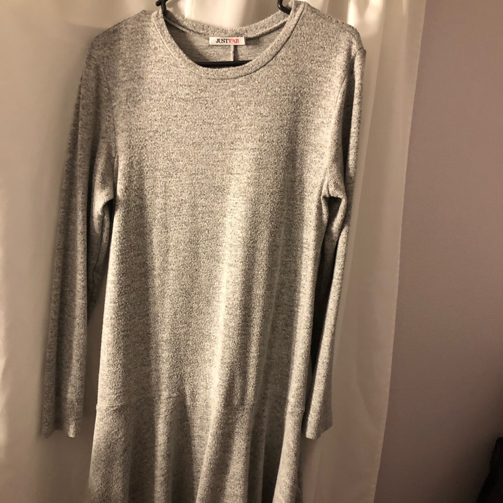Just Fab grey Large sweater dress